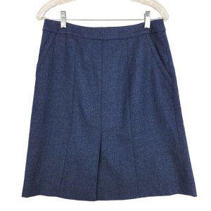 L.L. Bean Women's Wool Blend Pencil Skirt Size 6 Gray Pockets Lined Classic